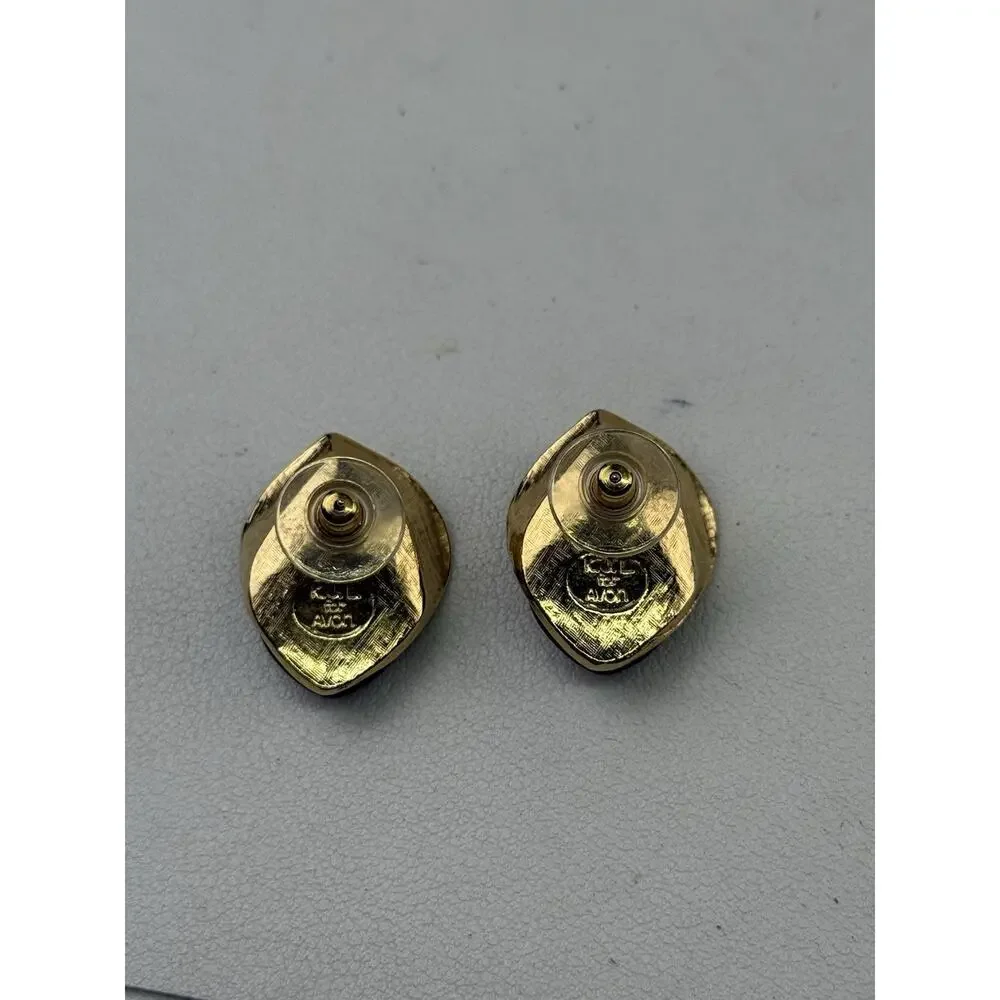 KJL Kenneth Jay Lane for Avon Black Tulip Flower Pierced Earrings Vintage - Picture 7 of 10